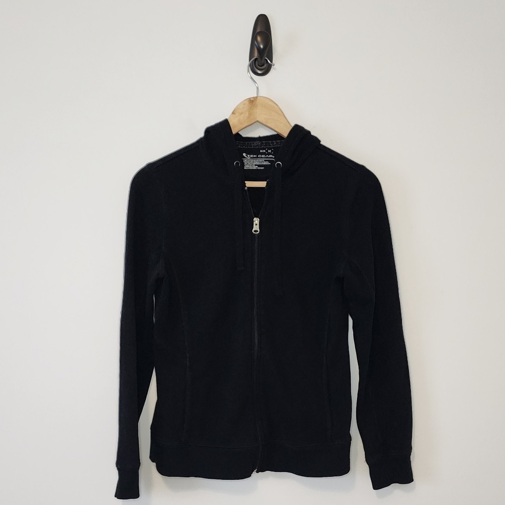 Tek Gear Long Sleeve Sweater Black Hooded Medium